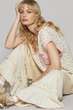 POL Floral V-Neck Short Sleeve T-Shirt - Fragrance Spice