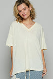 POL V-Neck Half Sleeve T-Shirt - Fragrance Spice