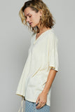 POL V-Neck Half Sleeve T-Shirt - Fragrance Spice