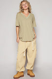 POL V-Neck Half Sleeve T-Shirt - Fragrance Spice