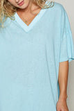 POL V-Neck Half Sleeve T-Shirt - Fragrance Spice