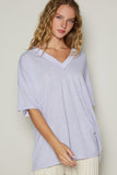 POL V-Neck Half Sleeve T-Shirt - Fragrance Spice