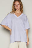 POL V-Neck Half Sleeve T-Shirt - Fragrance Spice