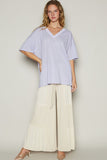POL V-Neck Half Sleeve T-Shirt - Fragrance Spice