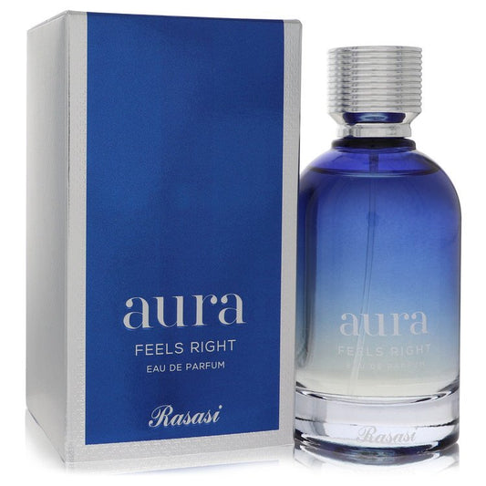 Rasasi Aura Feels Right by Rasasi Eau De Parfum Spray (Unisex) 3.3 oz for Men - Fragrance Spice