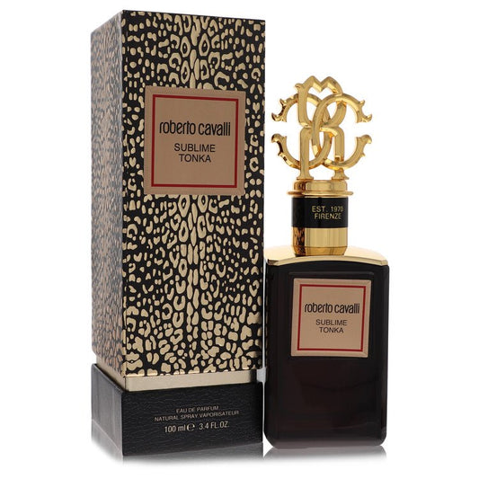 Roberto Cavalli Gold Sublime Tonka by Roberto Cavalli Eau De Parfum Spray 3.4 oz for Men - Fragrance Spice