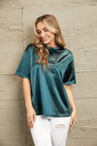 Round Neck Dropped Shoulder Top - Fragrance Spice