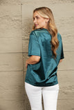 Round Neck Dropped Shoulder Top - Fragrance Spice