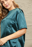 Round Neck Dropped Shoulder Top - Fragrance Spice