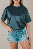 Round Neck Dropped Shoulder Top - Fragrance Spice