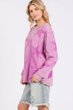 SAGE + FIG Mineral Wash Star Pattern T-Shirt - Fragrance Spice