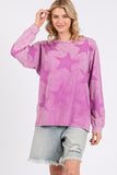 SAGE + FIG Mineral Wash Star Pattern T-Shirt - Fragrance Spice