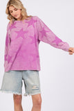 SAGE + FIG Mineral Wash Star Pattern T-Shirt - Fragrance Spice
