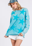 SAGE + FIG Mineral Wash Star Pattern T-Shirt - Fragrance Spice