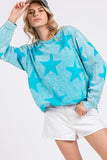 SAGE + FIG Mineral Wash Star Pattern T-Shirt - Fragrance Spice