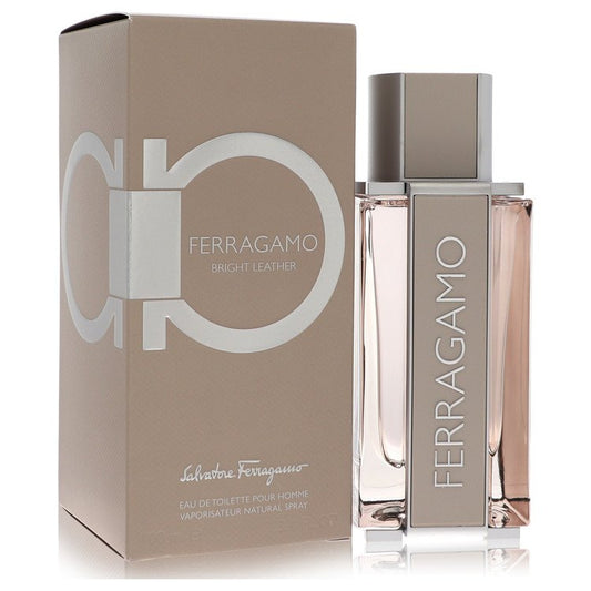 Salvatore Ferragamo Bright Leather by Salvatore Ferragamo Eau De Toilette Spray 3.4 oz for Men - Fragrance Spice