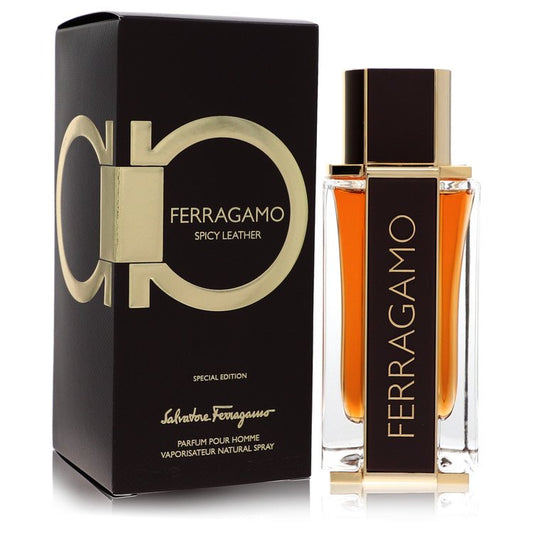 Salvatore Ferragamo Spicy Leather by Salvatore Ferragamo Eau De Parfum Spray 3.4 oz for Men - Fragrance Spice