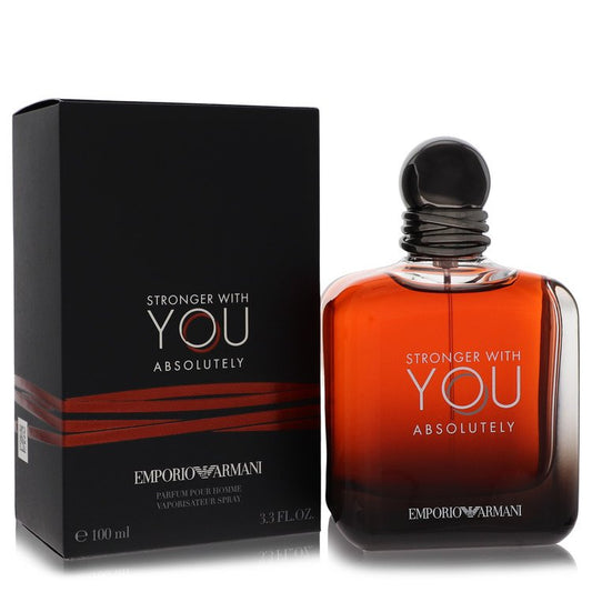 Stronger With You Absolutely by Giorgio Armani Eau De Parfum Spray 3.3 oz for Men - Fragrance Spice