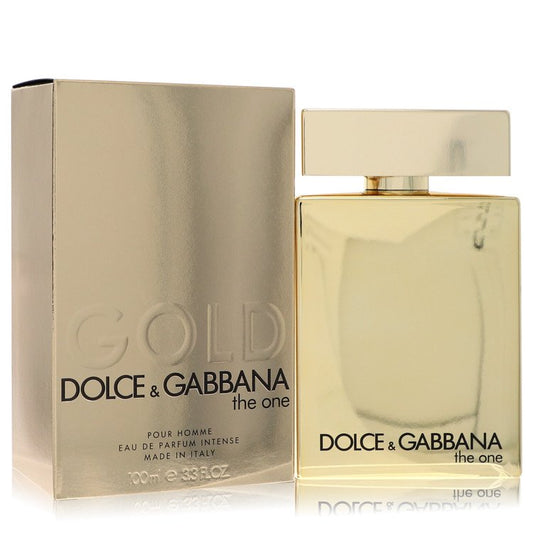 The One Gold by Dolce & Gabbana Eau De Parfum Intense Spray 3.4 oz for Men - Fragrance Spice