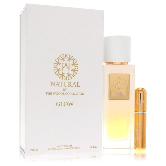 The Woods Collection Natural Glow by The Woods Collection Eau De Parfum Spray (Unisex) With Mini Refillable Spray 3.4 oz for Women - Fragrance Spice