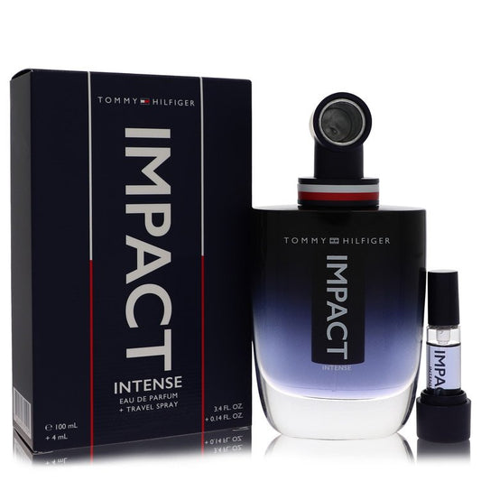 Tommy Hilfiger Impact Intense by Tommy Hilfiger Eau De Parfum Spray + 0.14 Travel Spray 3.4 oz for Men - Fragrance Spice