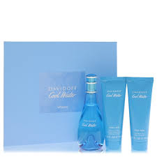 Davidoff Cool Water Gift Set for Women 3.4 oz EDT + Body Lotion & Shower Gel