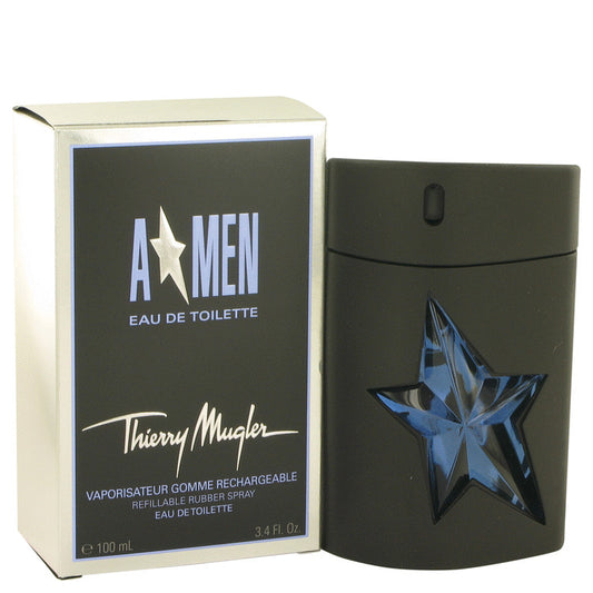ANGEL by Thierry Mugler Eau De Toilette Spray Refillable (Rubber) 3.4 oz for Men - Fragrance Spice