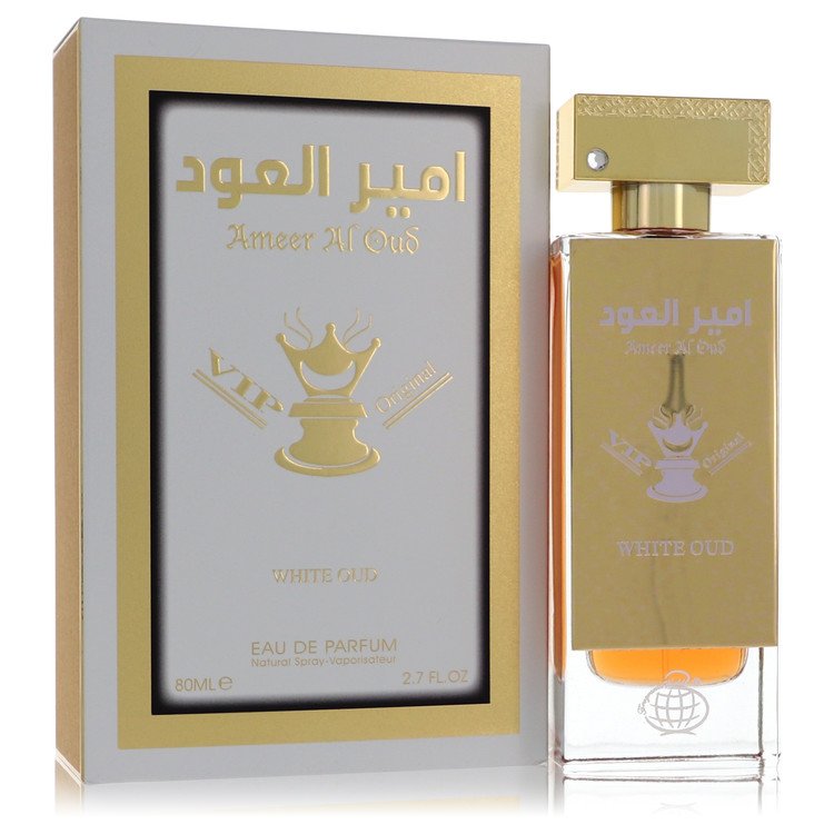 Ameer Al Oud Vip Original White Oud by Fragrance World Eau De Parfum Spray (Unisex) 2.7 oz for Men - Fragrance Spice