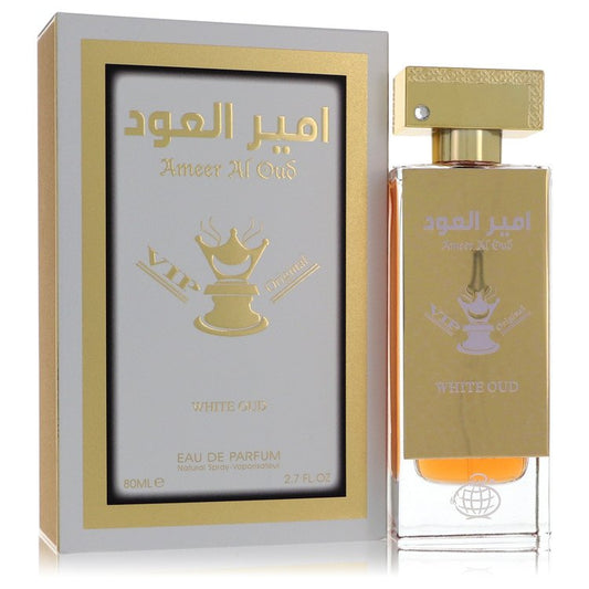 Ameer Al Oud Vip Original White Oud by Fragrance World Eau De Parfum Spray (Unisex) 2.7 oz for Men - Fragrance Spice