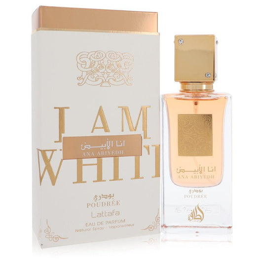 Ana Abiyedh I am White Poudree by Lattafa Eau De Parfum Spray (Unisex) 2 oz for Women - Fragrance Spice