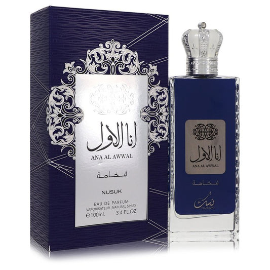 Ana Al Awwal Blue by Nusuk Eau De Parfum Spray 3.4 oz for Men - Fragrance Spice