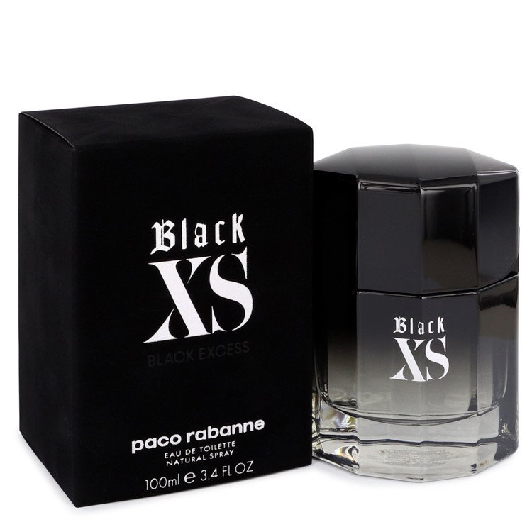 Black XS by Paco Rabanne Eau De Toilette Spray (2018 New Packaging) 3.4 oz for Men - Fragrance Spice