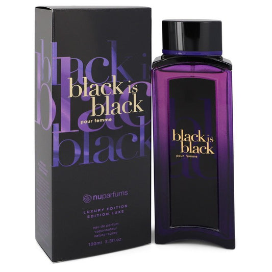 Black is Black by Nu Parfums Eau De Parfum Spray 3.3 oz for Women - Fragrance Spice