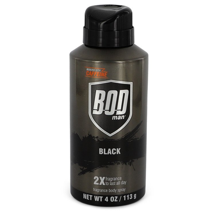 Bod Man Black by Parfums De Coeur Body Spray 4 oz for Men - Fragrance Spice