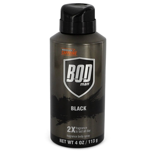 Bod Man Black by Parfums De Coeur Body Spray 4 oz for Men - Fragrance Spice