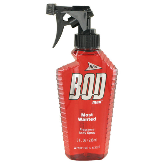 Bod Man Most Wanted by Parfums De Coeur Fragrance Body Spray 8 oz for Men - Fragrance Spice