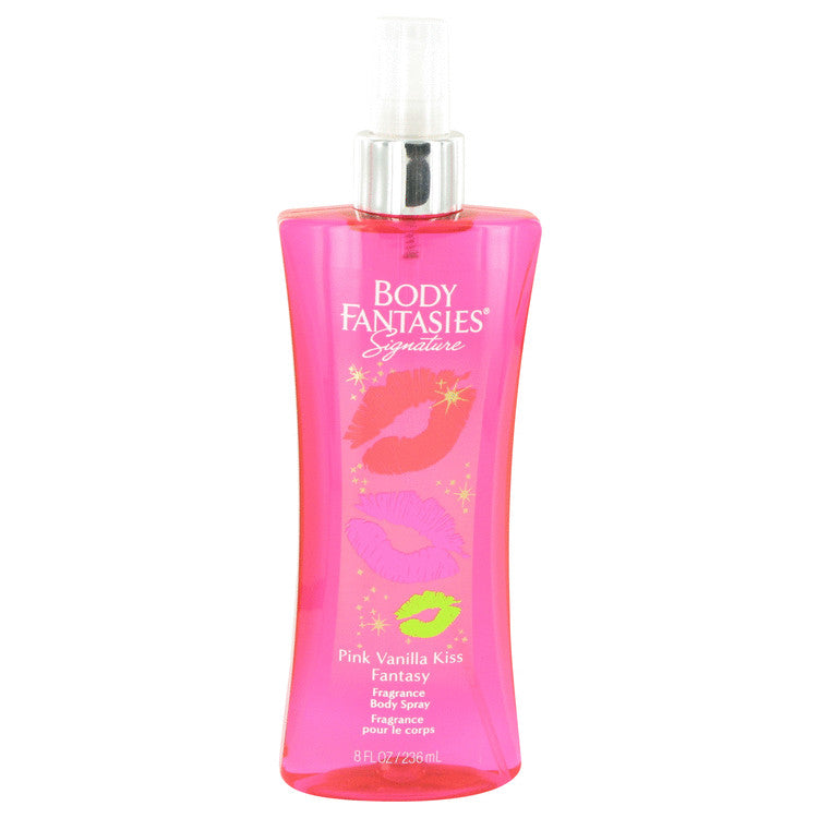 Body Fantasies Signature Pink Vanilla Kiss Fantasy by Parfums De Coeur Body Spray 8 oz for Women - Fragrance Spice