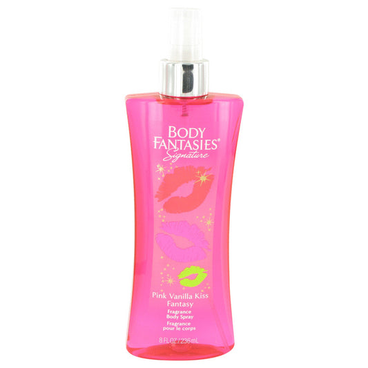 Body Fantasies Signature Pink Vanilla Kiss Fantasy by Parfums De Coeur Body Spray 8 oz for Women - Fragrance Spice