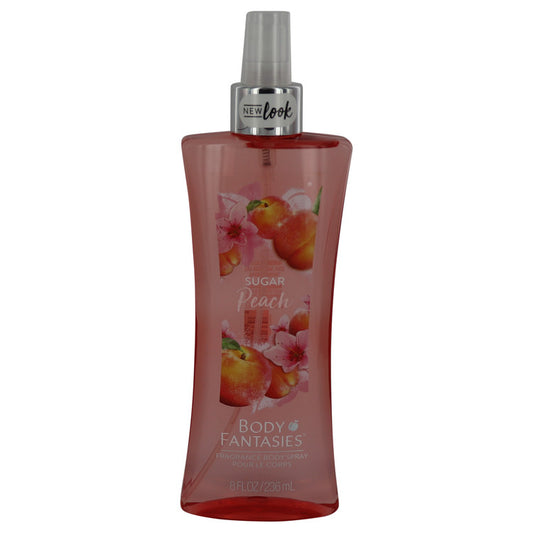Body Fantasies Signature Sugar Peach by Parfums De Coeur Body Spray 8 oz for Women - Fragrance Spice