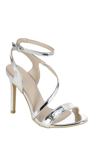 Ladies fashion high heel sandal, open almond toe, platform stiletto
