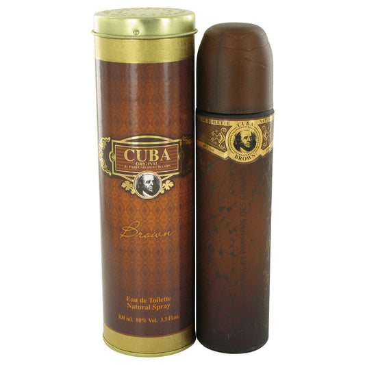 CUBA Brown by Fragluxe Eau De Toilette Spray 3.4 oz for Men - Fragrance Spice