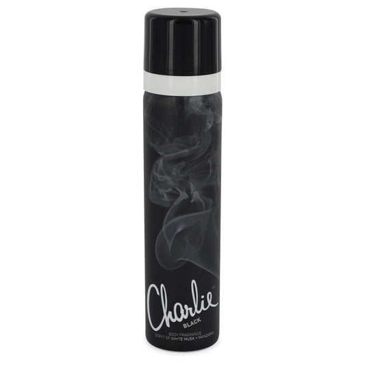 Charlie Black by Revlon Body Fragrance Spray 2.5 oz for Women - Fragrance Spice