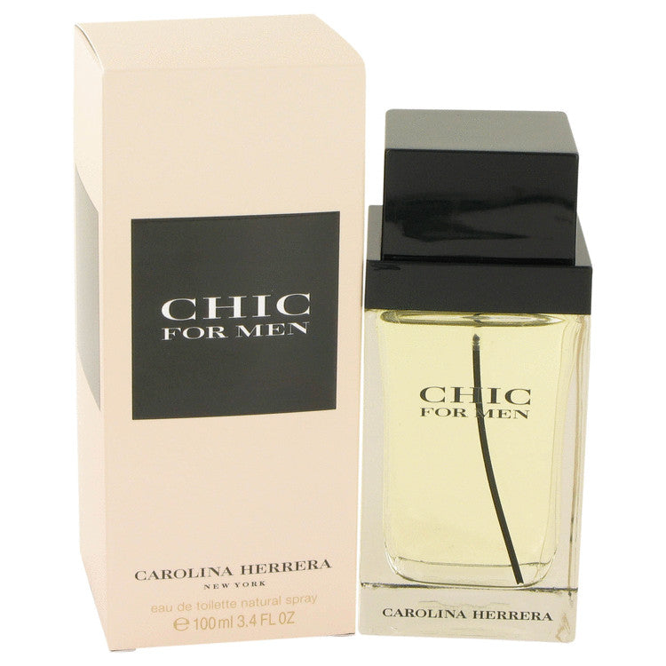 Chic by Carolina Herrera Eau De Toilette Spray 3.4 oz for Men - Fragrance Spice