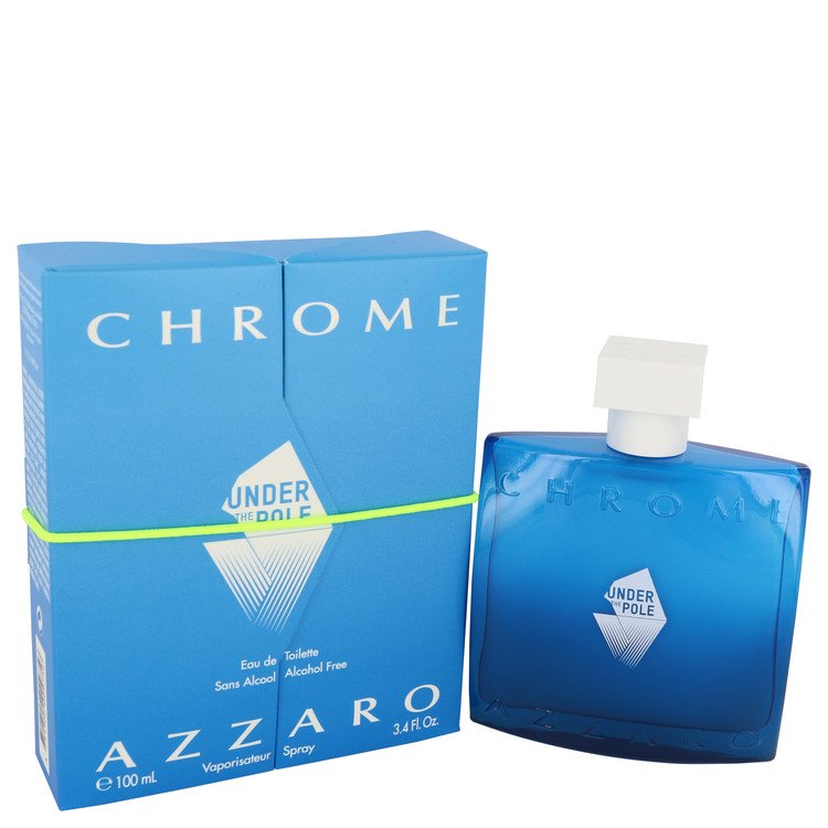Chrome Under The Pole by Azzaro Eau De Toilette Spray (Alcohol Free) 3.4 oz for Men - Fragrance Spice
