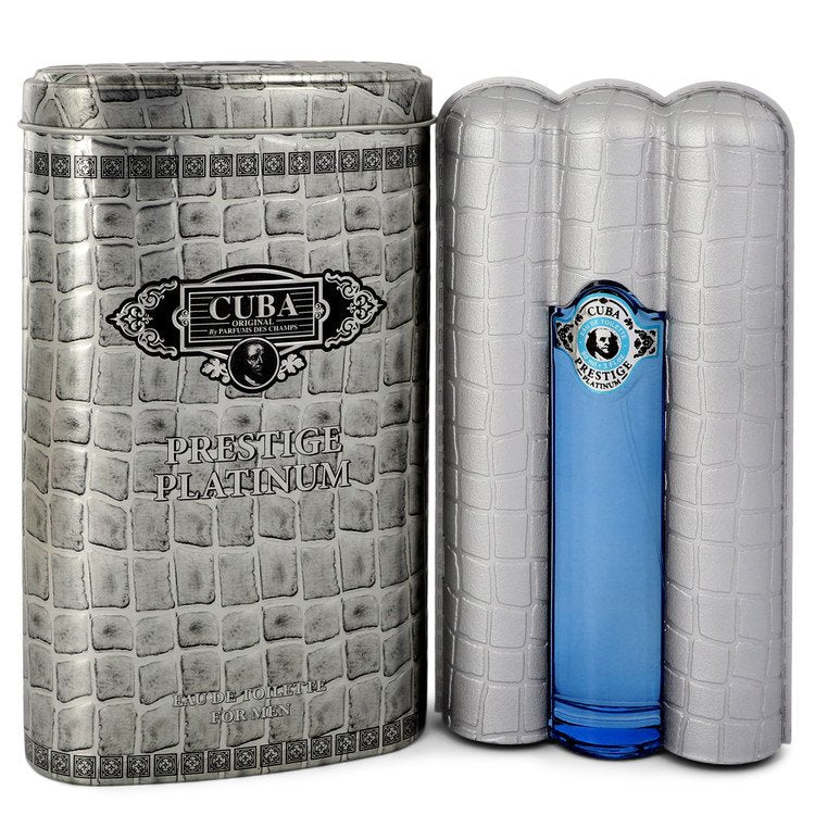 Cuba Prestige Platinum by Fragluxe Eau De Toilette Spray 3 oz for Men - Fragrance Spice