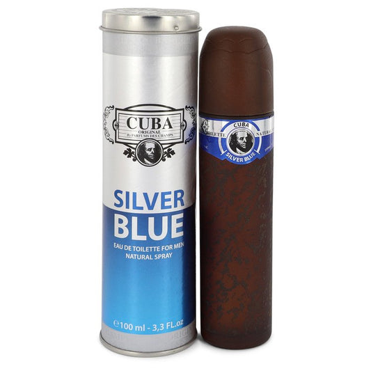 Cuba Silver Blue by Fragluxe Eau De Toilette Spray 3.3 oz for Men - Fragrance Spice
