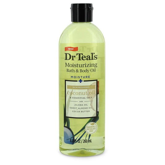 Dr Teal's Moisturizing Bath & Body Oil by Dr Teal's Nourishing Coconut Oil with Essensial Oils, Jojoba Oil, Sweet Almond Oil and Cocoa Butter 8.8 oz for Women - Fragrance Spice