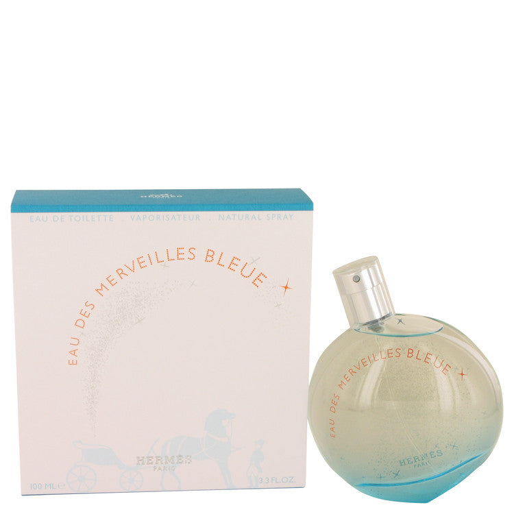 Eau des Merveilles Bleue by Hermes Eau De Toilette Spray 3.4 oz for Women - Fragrance Spice