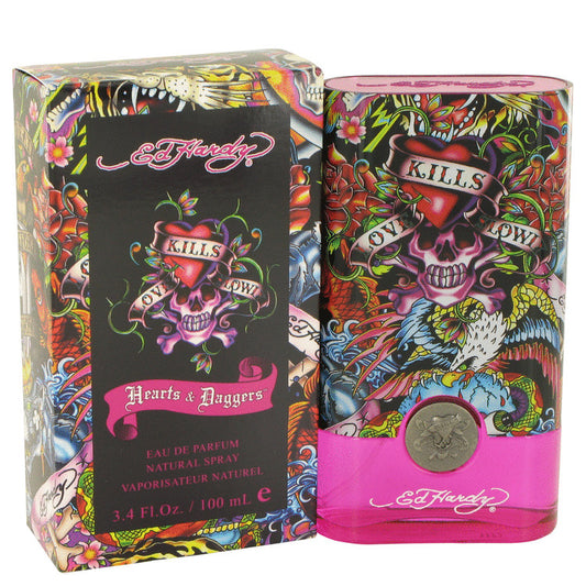 Ed Hardy Hearts & Daggers by Christian Audigier Eau De Parfum Spray 3.4 oz for Women - Fragrance Spice