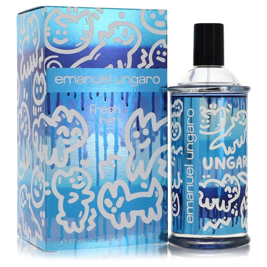 Emanuel Ungaro Fresh For Him by Ungaro Eau De Toilette Spray 3.4 oz for Men - Fragrance Spice